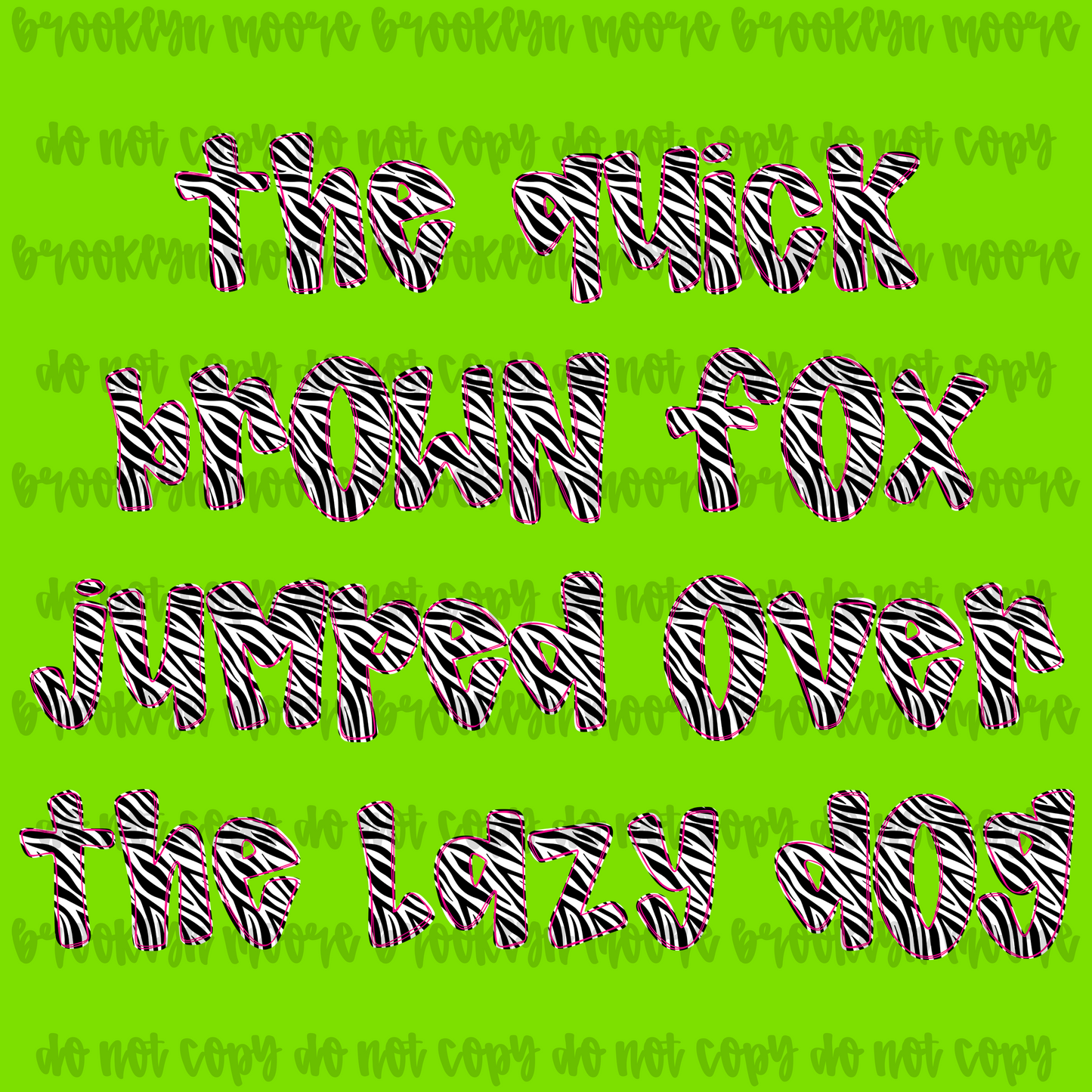 RBC wild zebra TYPEABLE FONT