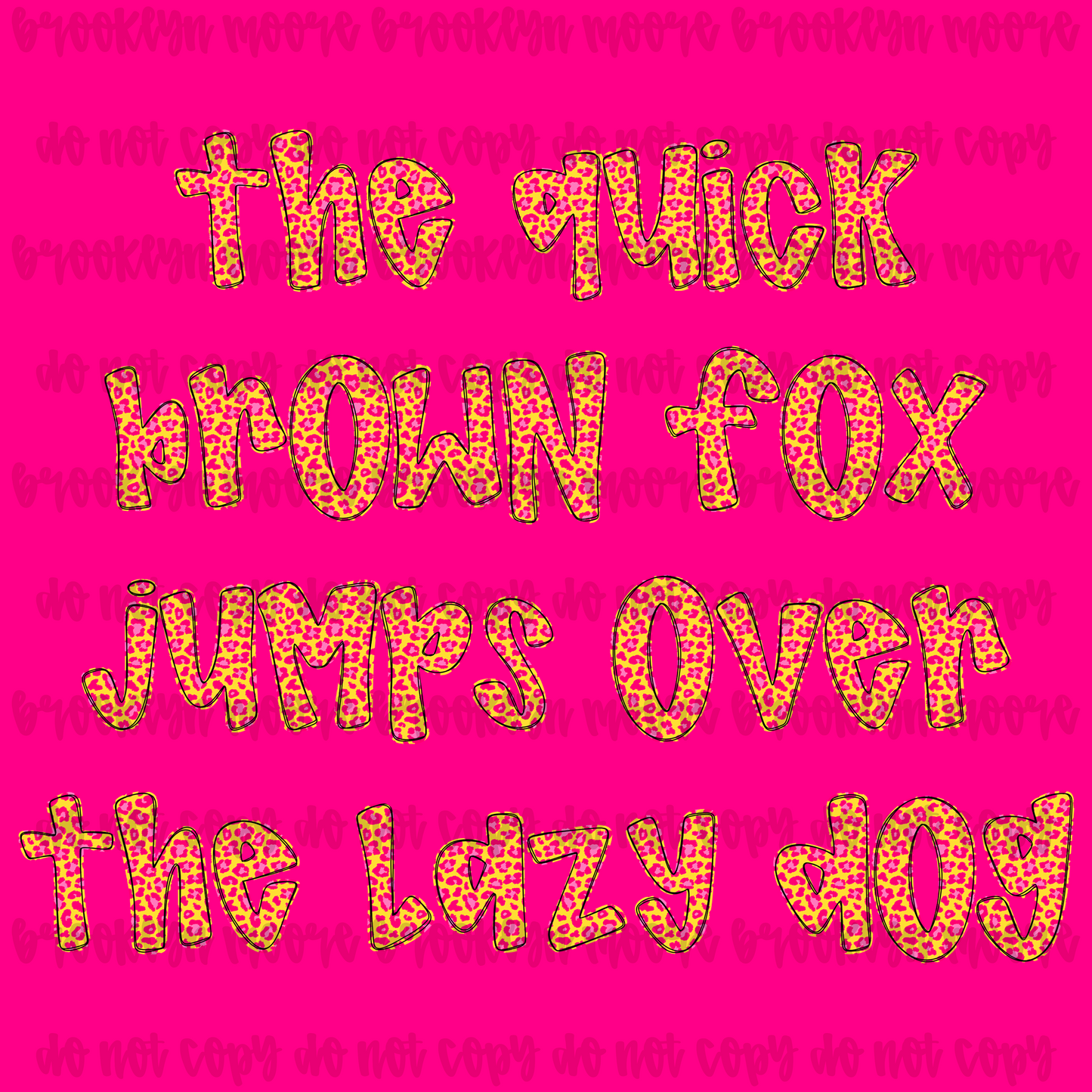 RBC bright leopard TYPEABLE FONT