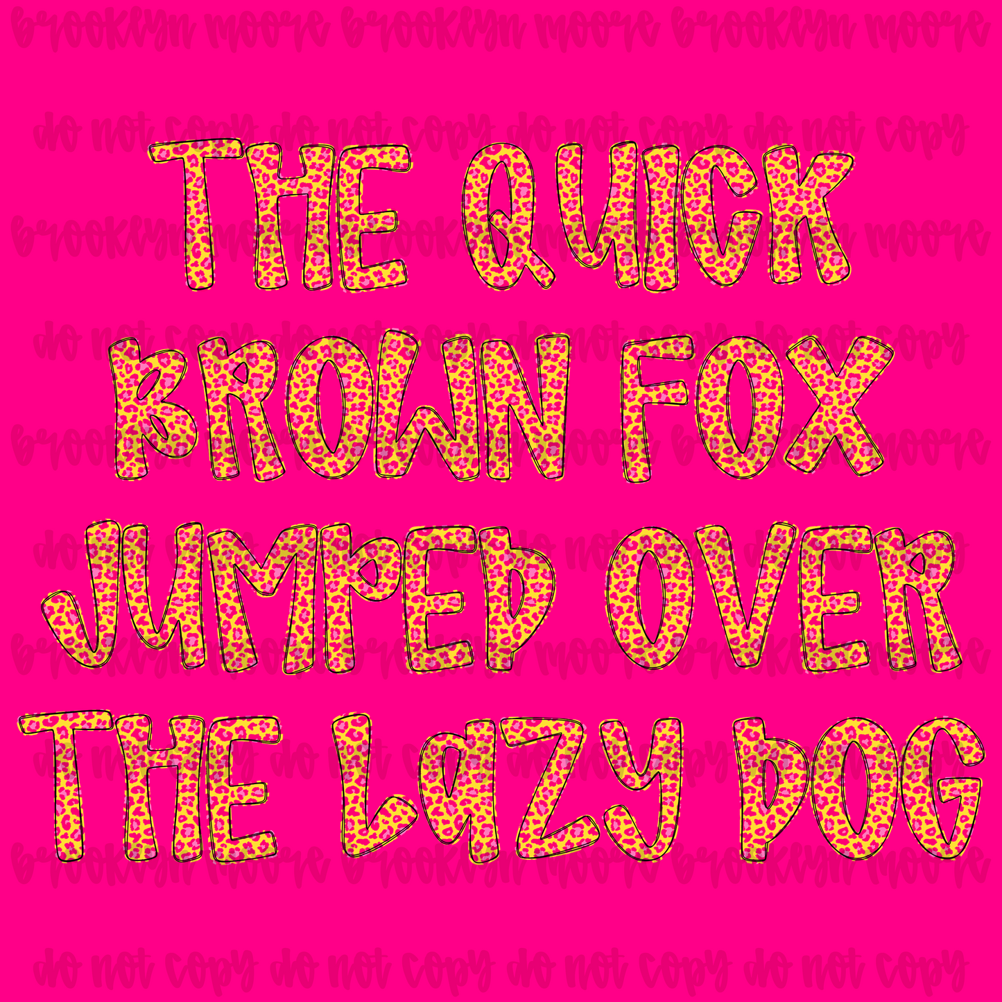 RBC bright leopard TYPEABLE FONT