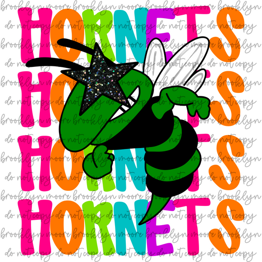 neon star-eyed hornets png