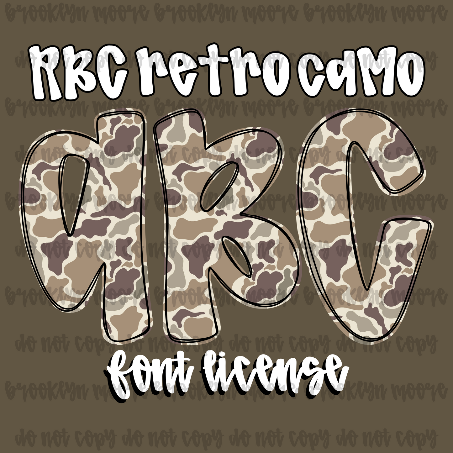 RBC retro camo FONT LICENSE