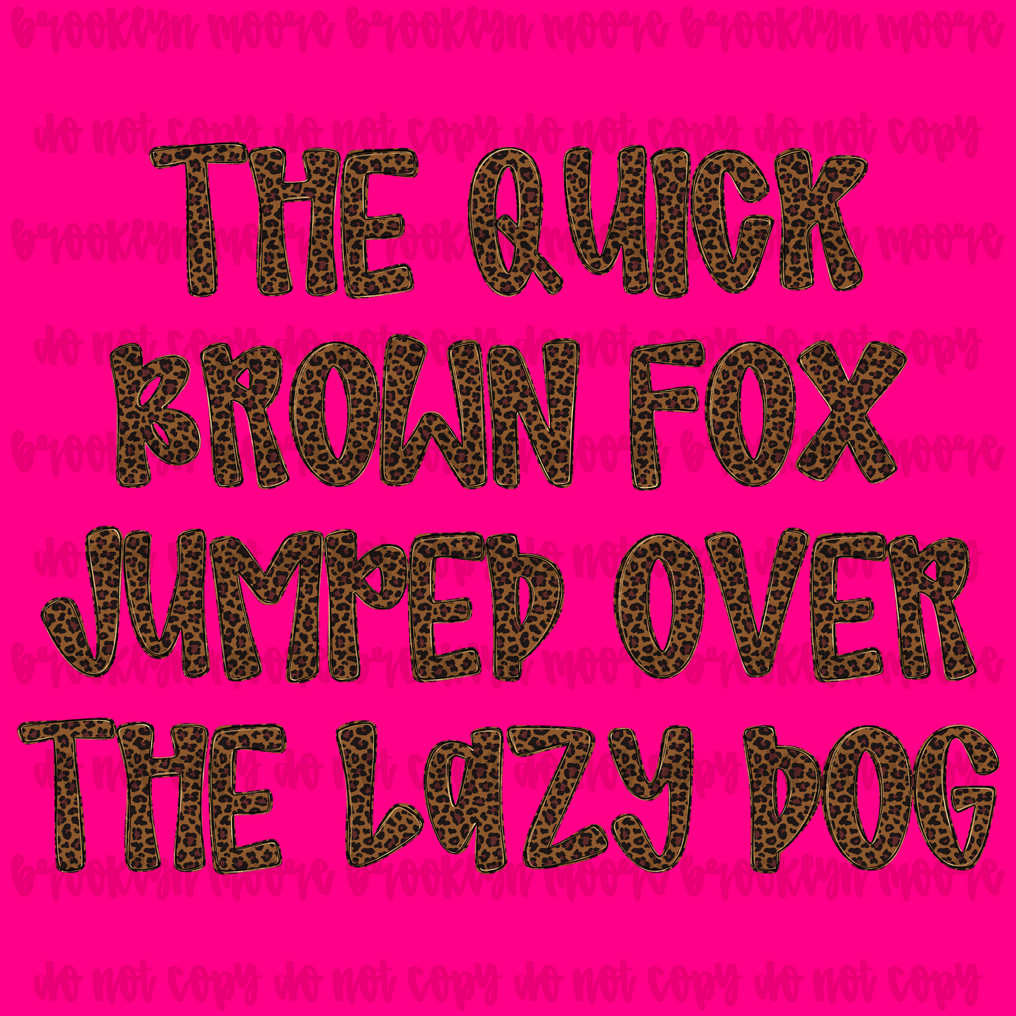 RBC brown leopard TYPEABLE FONT