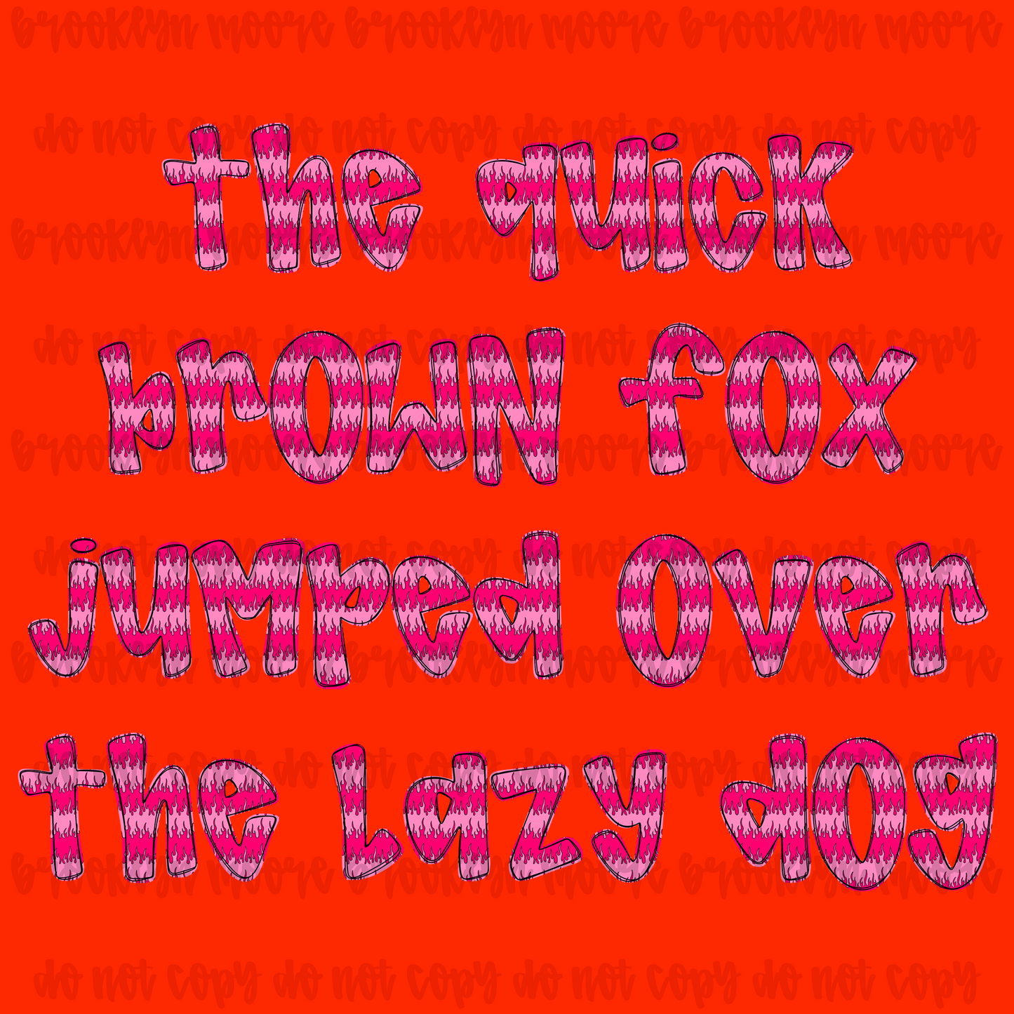 RBC preppy flames TYPEABLE FONT