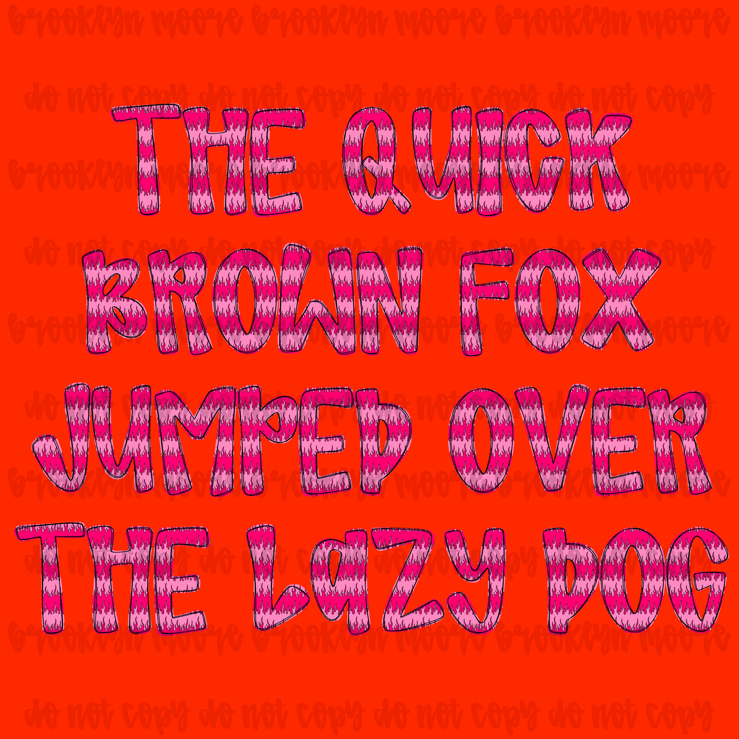 RBC preppy flames TYPEABLE FONT