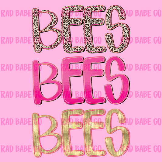 pretty pink bees png