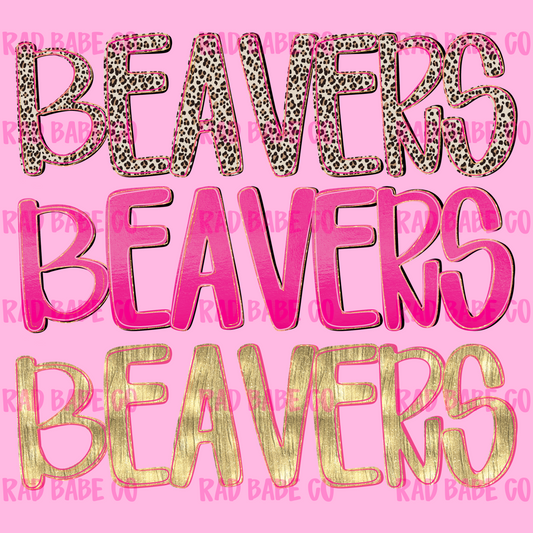 pretty pink beavers png