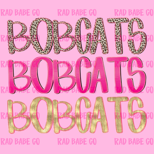 pretty pink bobcats png