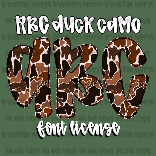 RBC duck camo FONT LICENSE