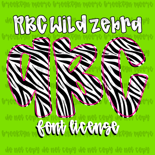 RBC wild zebra TYPEABLE FONT LICENSE