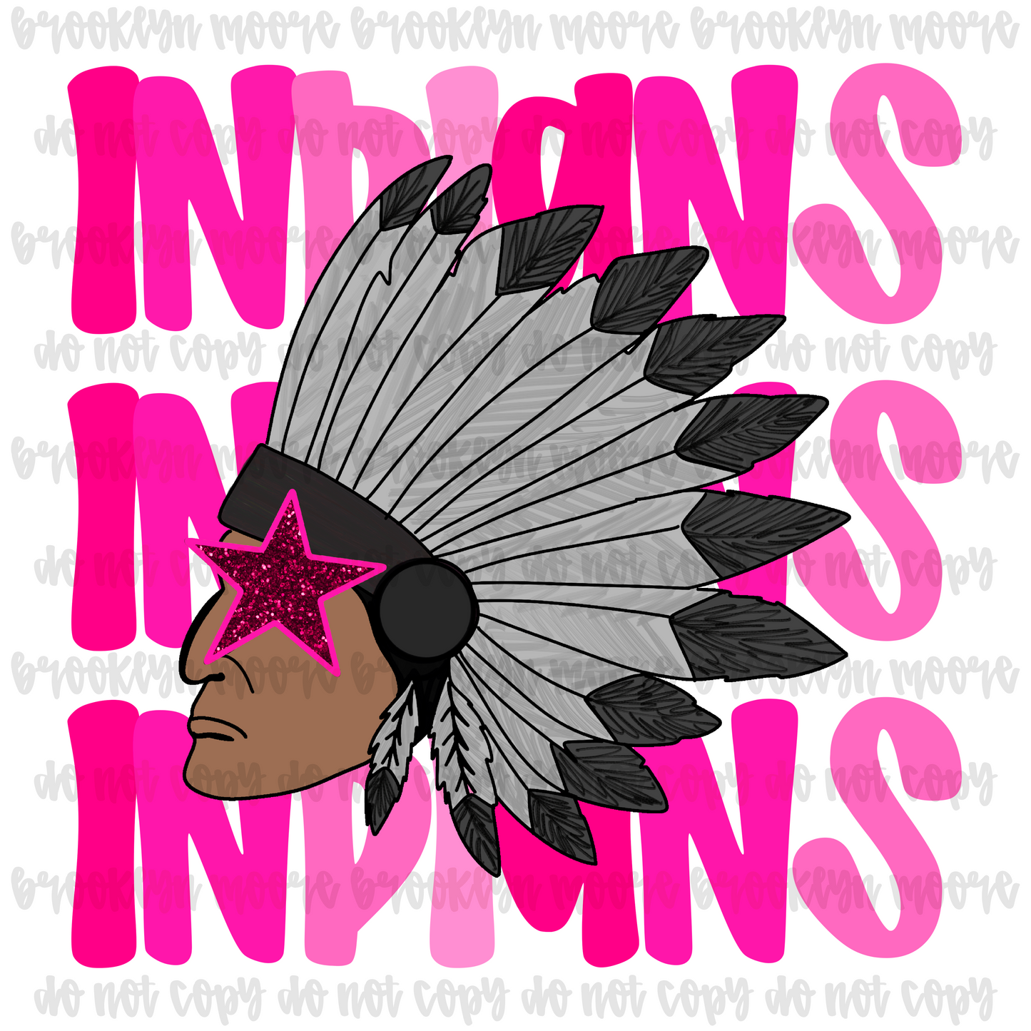 pink star-eyed indians PNG