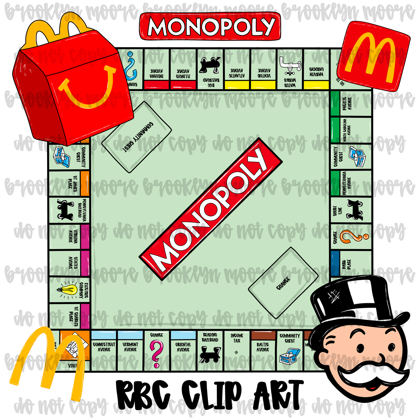 board game x fast food clips