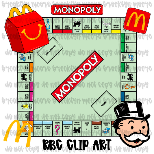 board game x fast food clips