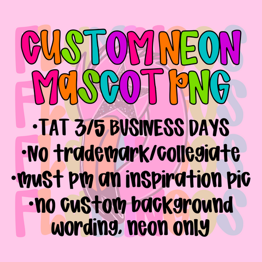 custom neon star-eyed mascot png *NOT EXCLUSIVE*