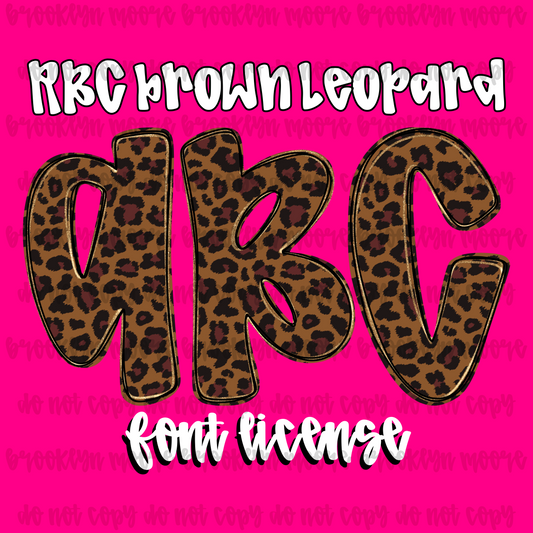 RBC brown leopard TYPEABLE FONT LICENSE