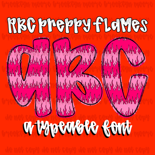 RBC preppy flames TYPEABLE FONT