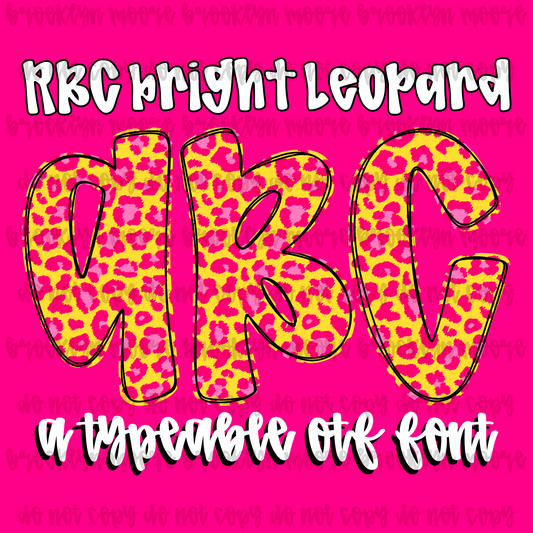RBC bright leopard TYPEABLE FONT