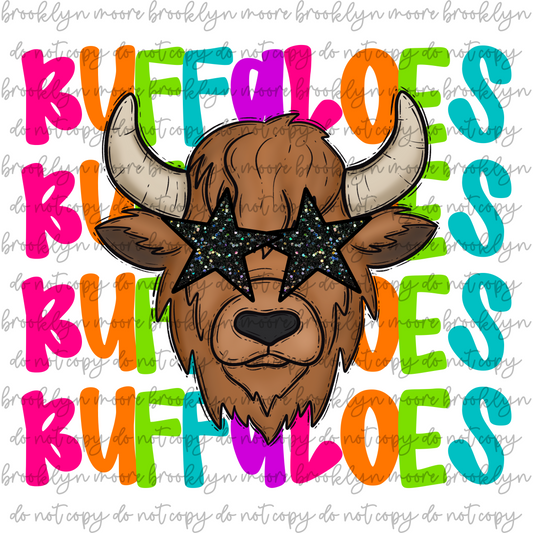 neon star-eyes buffaloes png