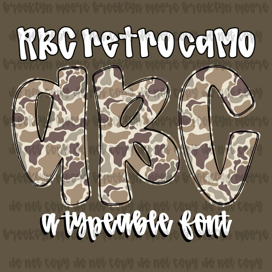 RBC retro camo TYPEABLE FONT