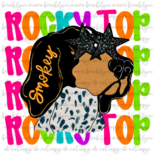 neon star-eyed rocky top png