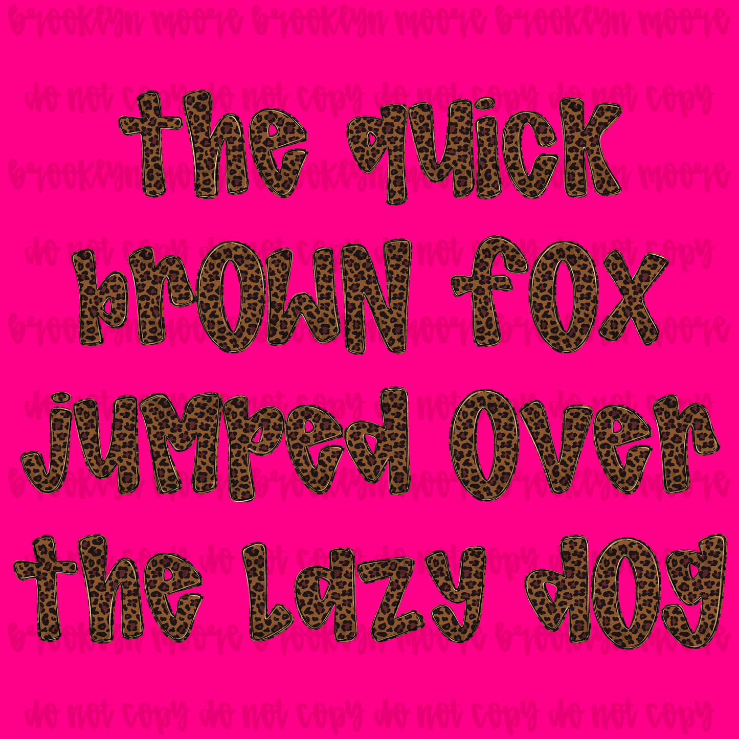 RBC brown leopard TYPEABLE FONT